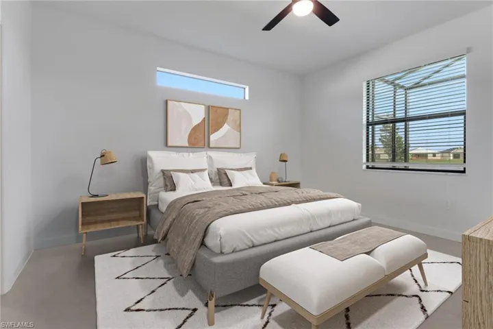 Virtually Staged Primary Bedroom