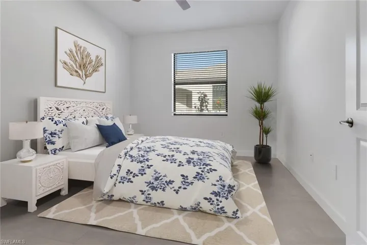 Virtually staged second bedroom