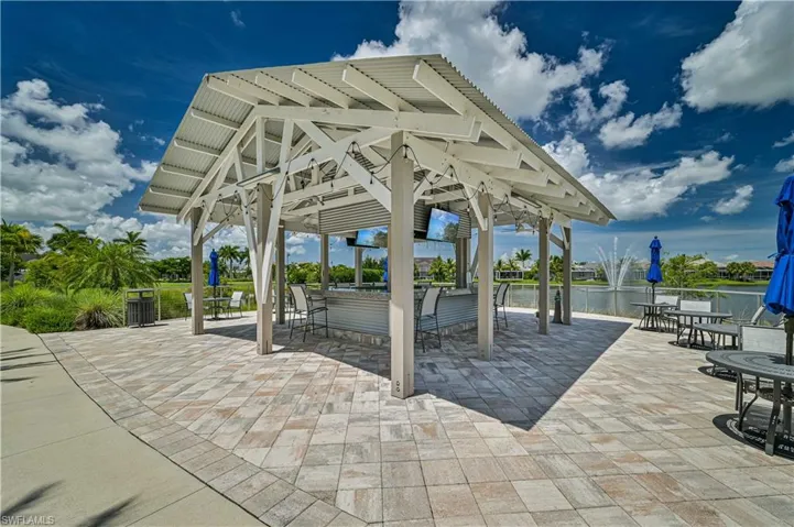 View of patio / terrace featuring a gazebo and a water view