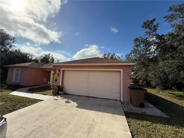 View of front of home with a garage