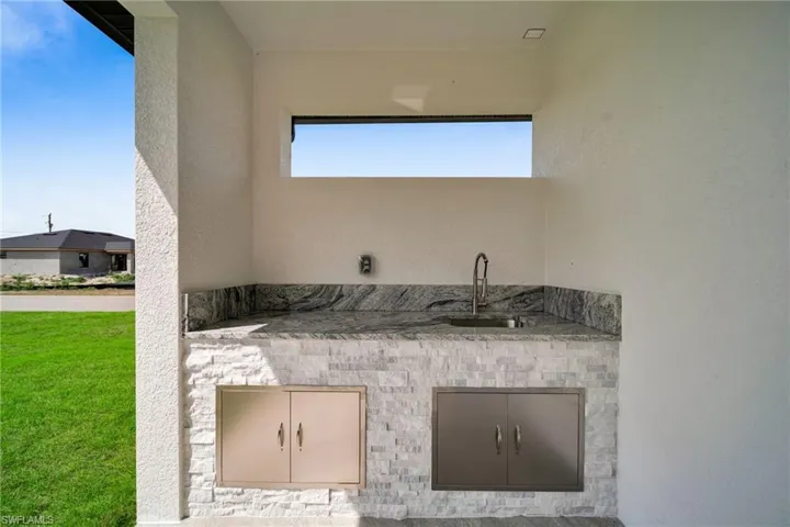 View of patio / terrace featuring a sink