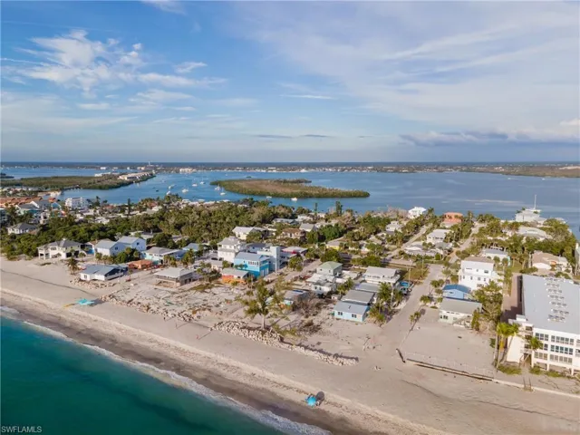 Bird's eye view of unending shoreline
