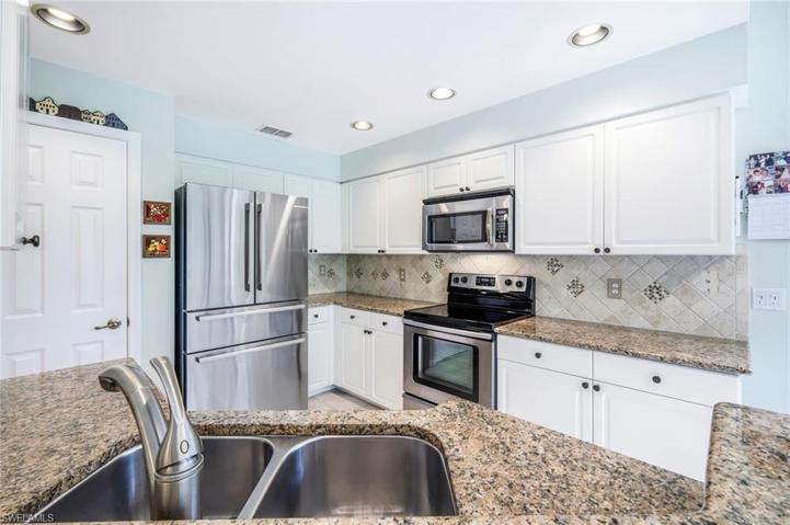 View of kitchen from dining area.
