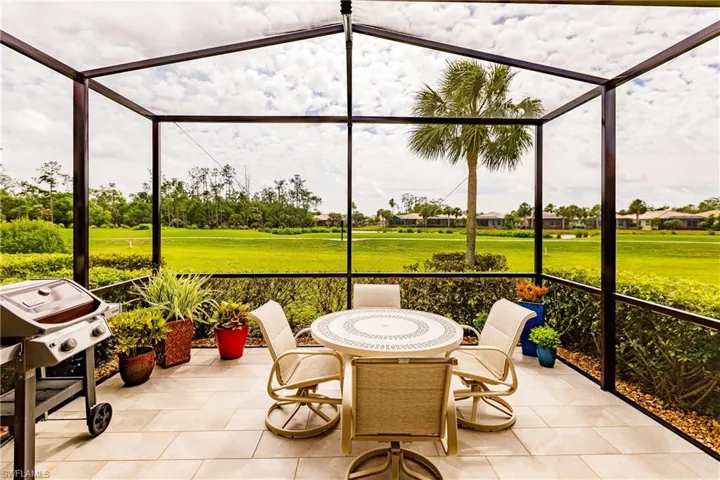 Lake view oversized lanai.