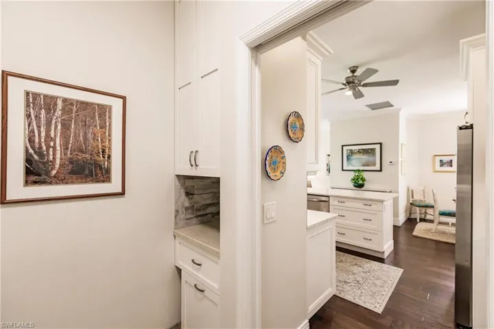 Custom storage with drop area. This home maximizes storage!