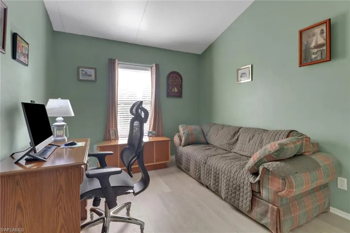 Office space featuring light hardwood / wood-style flooring