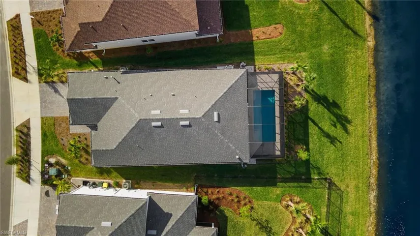 Birds eye view of property
