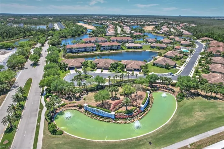 Drone / aerial view featuring a residential view and a water view