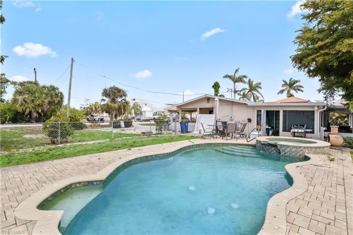 Refreshing pool with room for lounging and sunbathing.