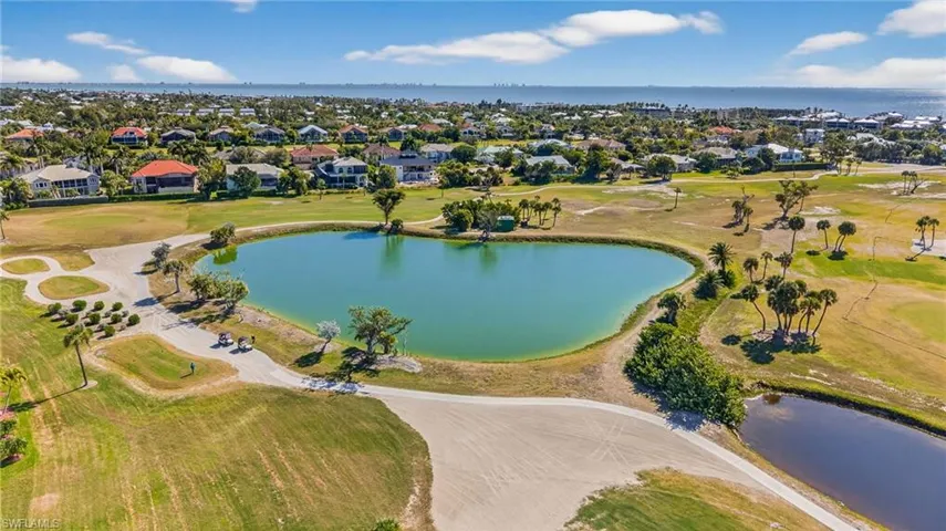 Aerial view suburban area