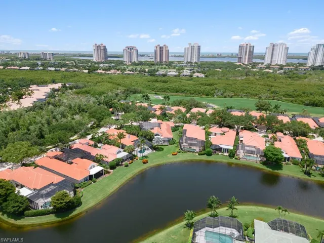 Bird's eye view featuring a water view and Bonita Bay high rises