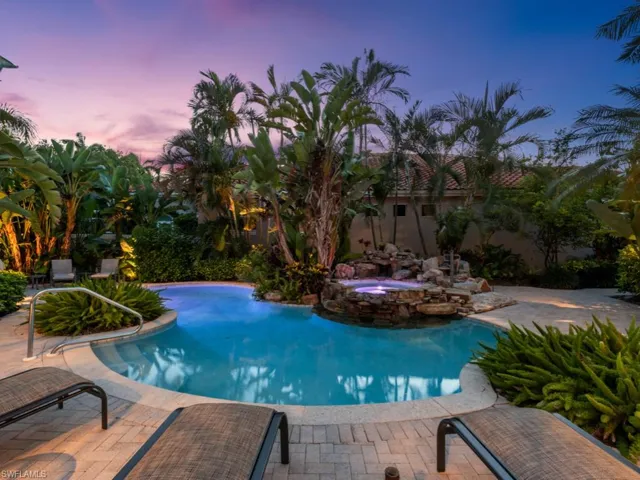 Pool at dusk