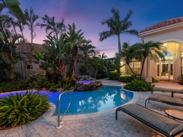 Pool at dusk