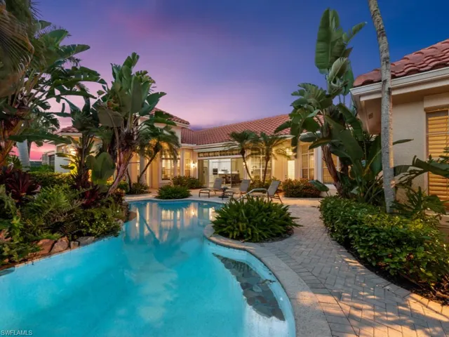 Pool at dusk