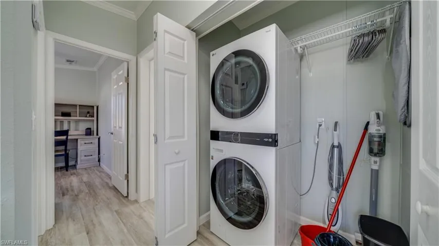 Inside Laundry! Conveniently tucked into the closet