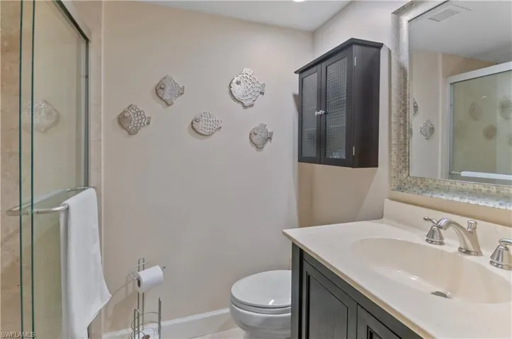 Guest bathroom with shower