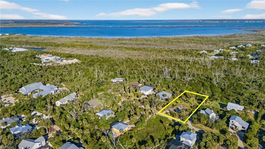 Aerial View of Lot with Lot Lines