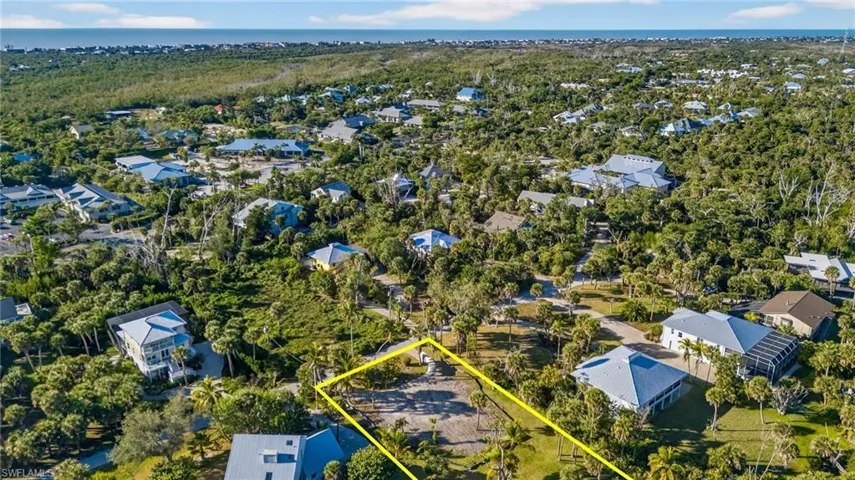 Aerial View of Lot with Lot Lines