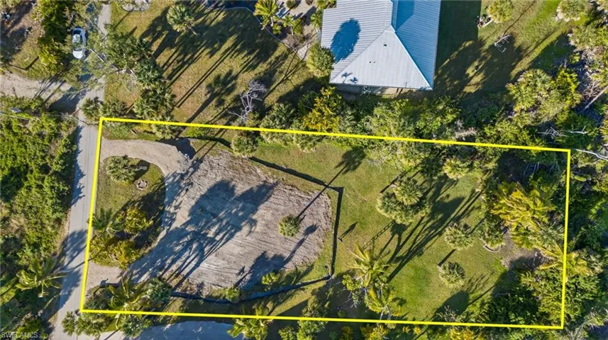 Aerial View of Lot with Lot Lines