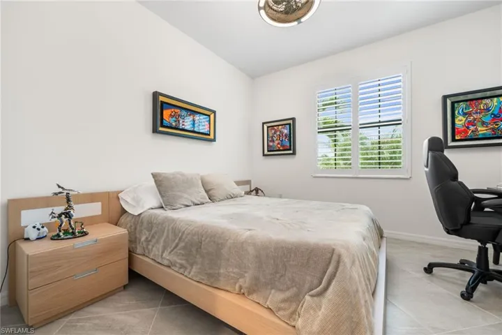 View of tiled bedroom
