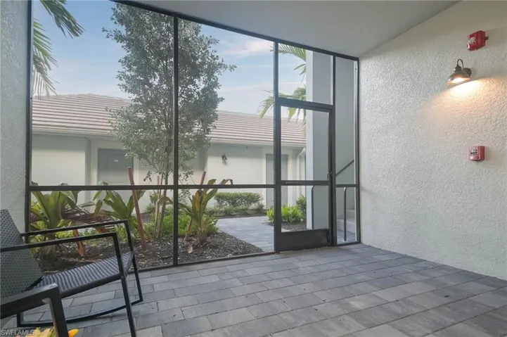 Screened-in front porch