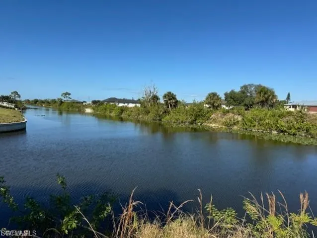 View of lots from across the canal