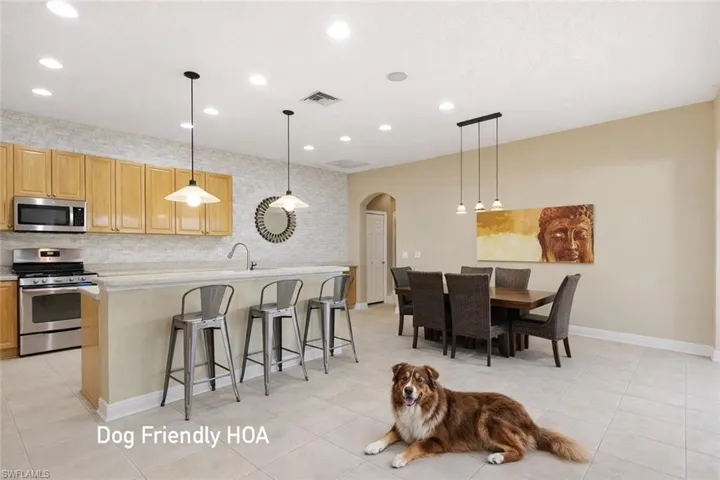Large open kitchen opens to courtyard