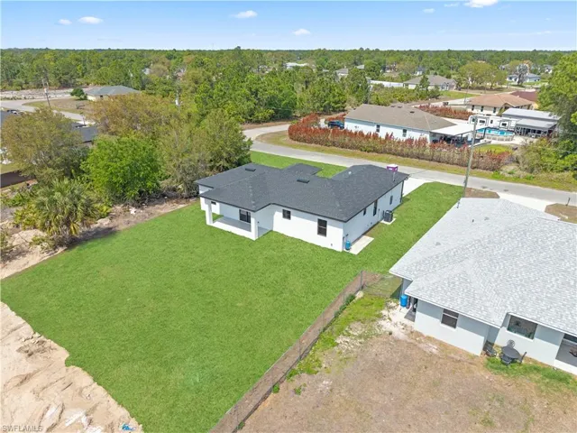 Aerial view of residential area