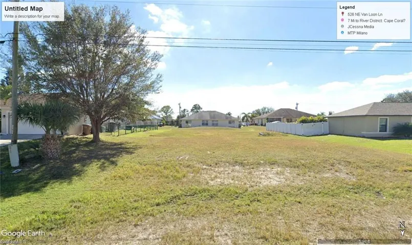 View of subject lot