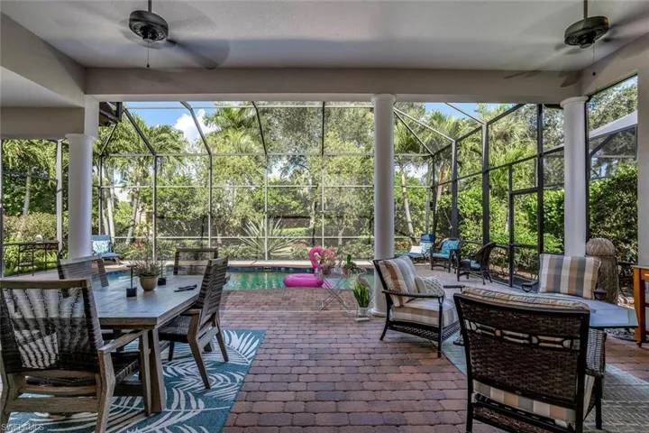 Spacious paver lanai