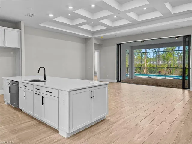 You'll love the direct view of the outdoor space from your kitchen island.