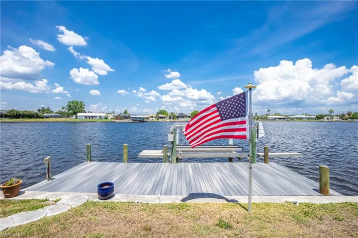 Dock with a water view