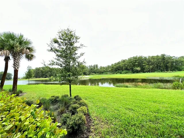 View of yard featuring a water view