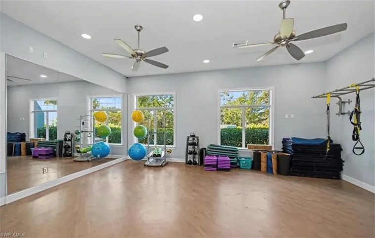 Community yoga room