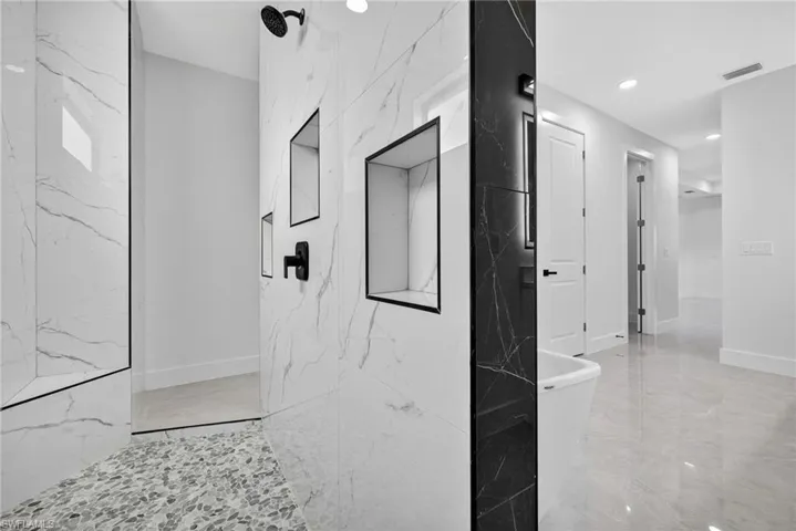 Walk through shower