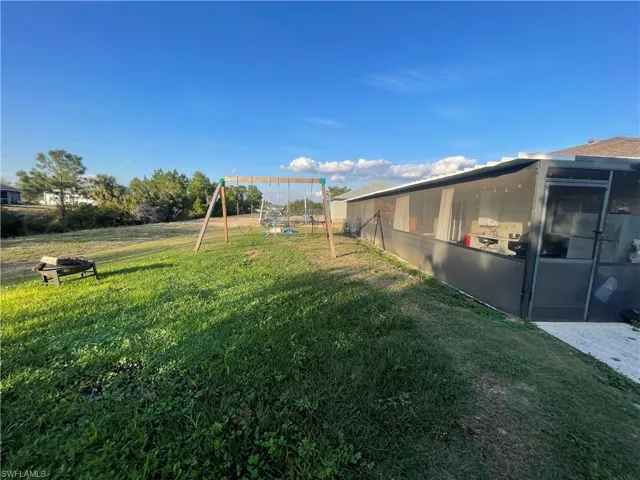 Back yard with room for pool in both side