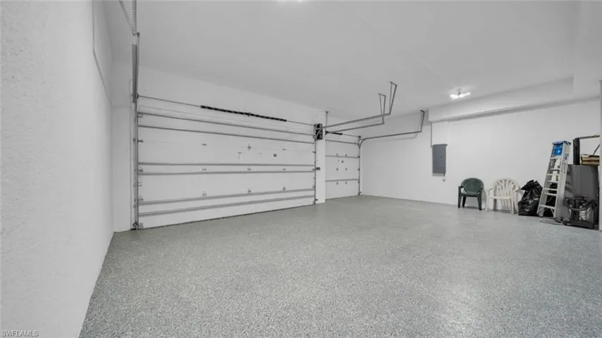Garage with electric panel