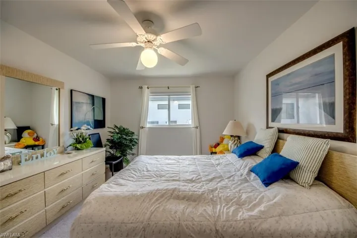 Bedroom with ceiling fan
