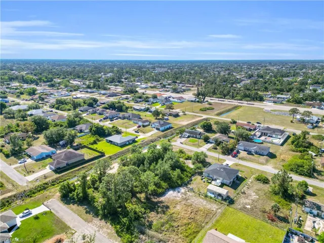 Aerial view with a residential view