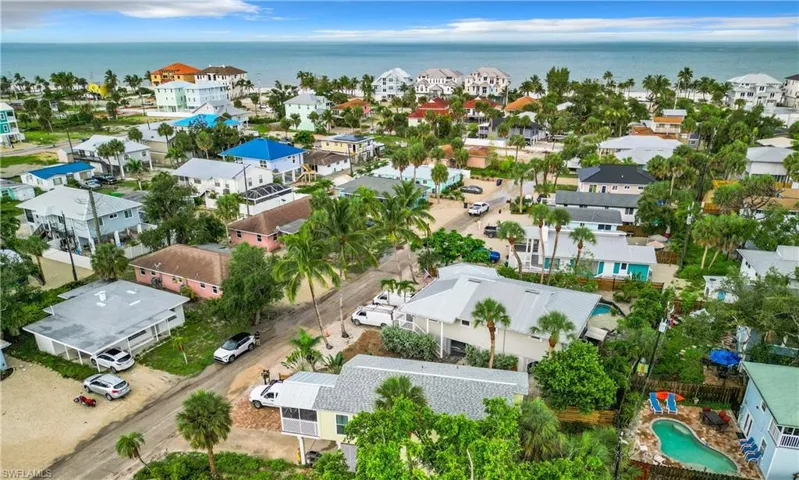 Birds eye view of property.