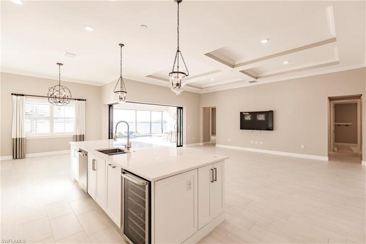 Open Living Area w/Wine Cooler in Island