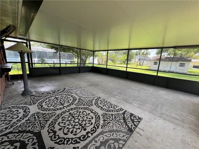 Spacious screened lanai with insulated ceilings.
