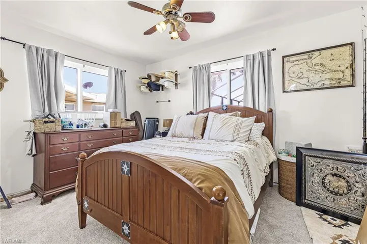 Guest bedroom with walk in shower and located on the SW side of the home