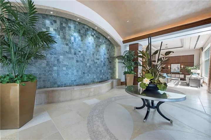 Horizons waterfall in lobby