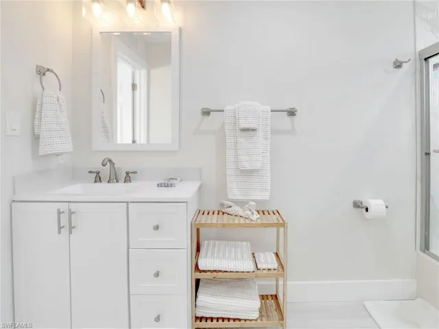 Bathroom featuring vanity