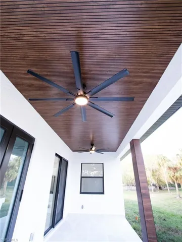 View of patio / terrace with ceiling fan