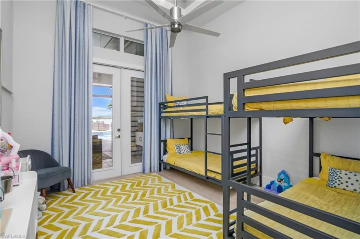 Listed as the exercise room in the floor plan, this versatile space can be used as an additional bedroom, study, or den.