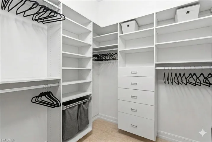 View of walk in closet