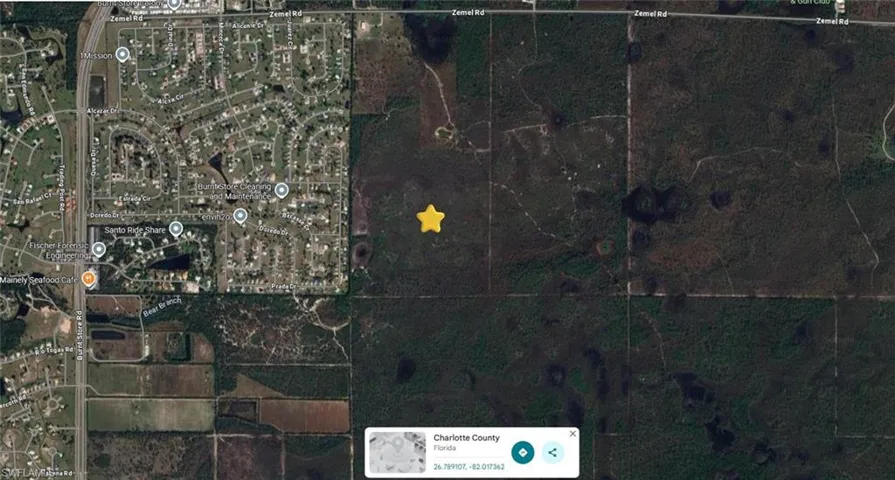 Aerial overview of property's location