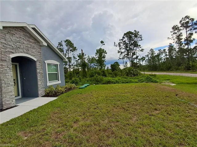 View of grassy yard